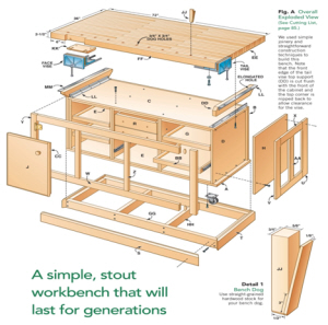 #1S - Custom Workbench & Craftsmans Work Bench Building Plans ...